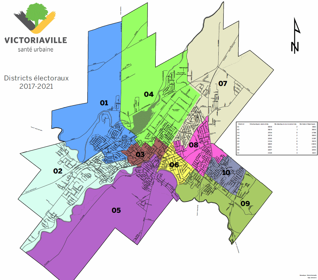 Redécoupage des districts électoraux en vue de l'élection 2017